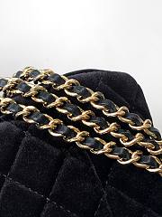 Fortok Chanel 24B Shell Bag Black Velvet 11x16x5.5cm - 5