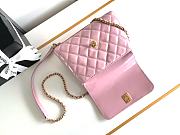 Fortok Chanel 24A Coco Copper Metal Handle Bag Pink 23cm - 6
