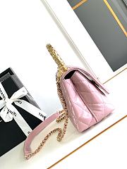 Fortok Chanel 24A Coco Copper Metal Handle Bag Pink 23cm - 4