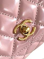 Fortok Chanel 24A Coco Copper Metal Handle Bag Pink 23cm - 2