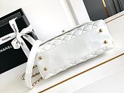 Fortok Chanel 24A Coco Copper Metal Handle Bag White 23cm - 6