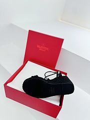 Fortok Valentino Wedge High-Heel Sandals Black - 2