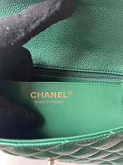 Fortok Chanel Metallic Caviar Quilted Mini Rectangular Flap Green 20cm - 2