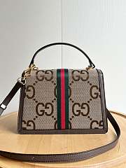 Fortok Gucci Ophidia GG Top Handle Bag Monogram Brown 651055 25x17.5x7cm  - 3