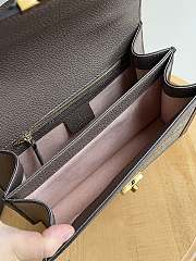 Fortok Gucci Ophidia GG Top Handle Bag Beige & Ebony GG Supreme Canvas 651055 25x17.5x7cm - 2