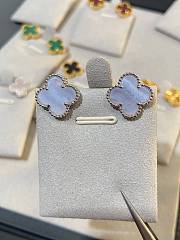Fortok Van Cleef & Arpels Four-leaf Clover Purple Earrings - 5