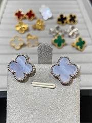 Fortok Van Cleef & Arpels Four-leaf Clover Purple Earrings - 3