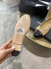 Fortok Chanel Beige & Black Ballerinas Ballet Flat Shoes - 5