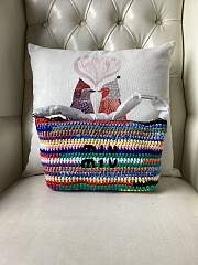 Fortok Miu Miu Crochet Pouch Multicolor 14x18.5x10cm - 1