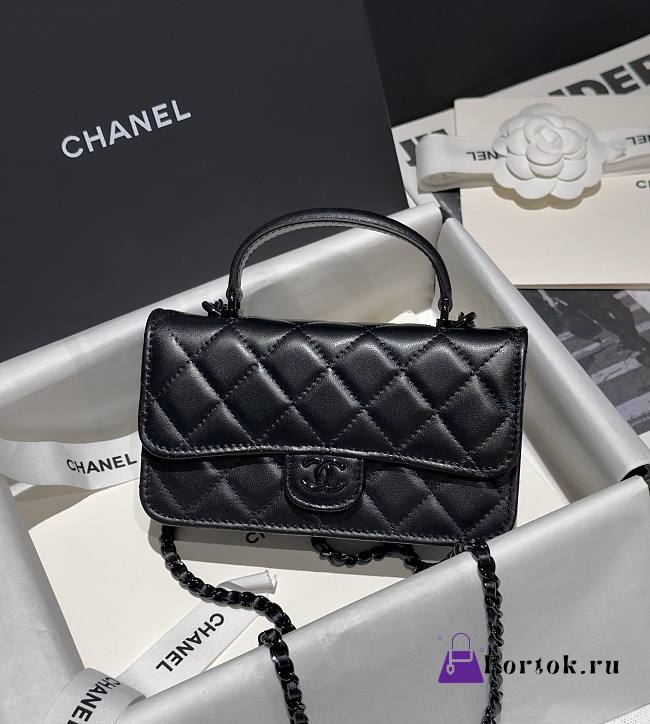 Fortok Chanel 24A So Black Too Handle Bag 17cm - 1