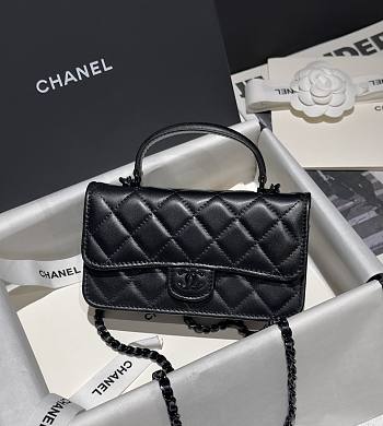 Fortok Chanel 24A So Black Too Handle Bag 17cm