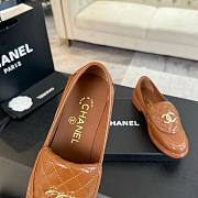 Fortok Chanel Brown Quilted Leather Classic Loafers - 6