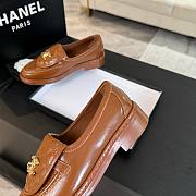 Fortok Chanel Brown Quilted Leather Classic Loafers - 5