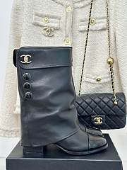 Fortok Chanel Soft Black Leather With Logo Boots  - 1