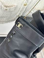 Fortok Chanel Soft Black Leather With Logo Boots  - 5