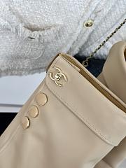 Fortok Chanel Soft Beige Leather With Logo Boots - 6