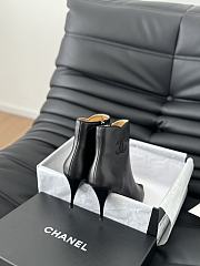 Fortok Chanel Ankle Boots Black With Logo - 4