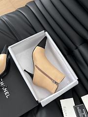 Fortok Chanel Ankle Boots Beige With Logo - 6