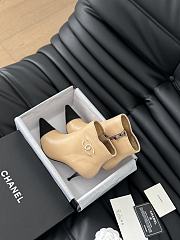 Fortok Chanel Ankle Boots Beige With Logo - 2