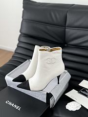 Fortok Chanel Ankle Boots White With Logo - 1