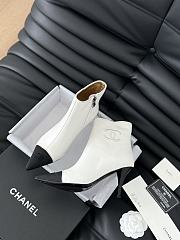 Fortok Chanel Ankle Boots White With Logo - 5