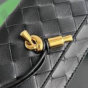 Fortok Bottega Veneta Amdiamo Zippered Card Holder Black 776031 14x8.5x2cm - 2