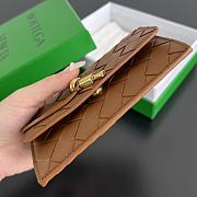 Fortok Bottega Veneta Amdiamo Zippered Card Holder Brown 776031 14x8.5x2cm - 6