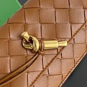 Fortok Bottega Veneta Amdiamo Zippered Card Holder Brown 776031 14x8.5x2cm - 3