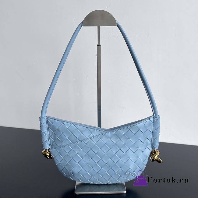 Fortok Bottega Veneta Mini Solstice Bag Blue 796378 28x18x5cm - 1