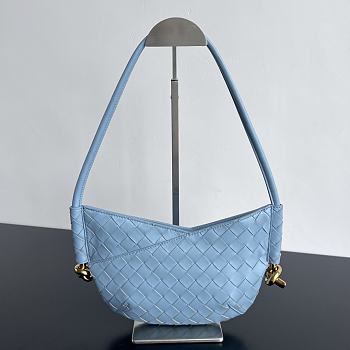 Fortok Bottega Veneta Mini Solstice Bag Blue 796378 28x18x5cm