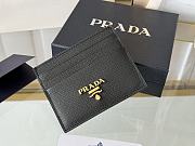 Fortok Prada Saffiano Leather Card Holder Black 1MC025 8x10cm - 2