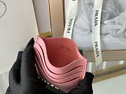 Fortok Prada Saffiano Leather Card Holder Pink 1MC025 8x10cm - 5