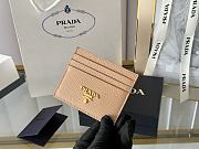 Fortok Prada Saffiano Leather Card Holder Beige 1MC025 8x10cm - 3