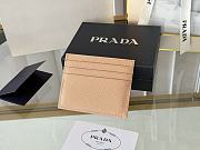 Fortok Prada Saffiano Leather Card Holder Beige 1MC025 8x10cm - 2