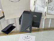 Fortok Prada Saffiano Leather Card Holder Black 2MC101 11x7cm - 1