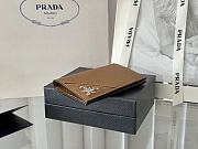 Fortok Prada Saffiano Leather Card Holder Brown 2MC101 11x7cm - 6