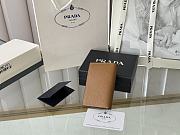 Fortok Prada Saffiano Leather Card Holder Brown 2MC101 11x7cm - 5