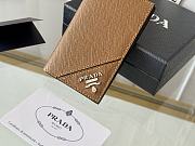 Fortok Prada Saffiano Leather Card Holder Brown 2MC101 11x7cm - 4
