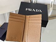 Fortok Prada Saffiano Leather Card Holder Brown 2MC101 11x7cm - 3