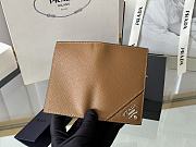 Fortok Prada Saffiano Leather Card Holder Brown 2MC101 11x7cm - 2