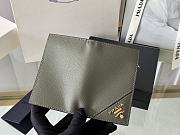 Fortok Prada Saffiano Leather Card Holder Green Khakhi 2MC101 11x7cm - 5