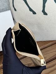 Fortok Saint Laurent Grain Leather Card Holder Beige 607915 13x8x2cm - 5