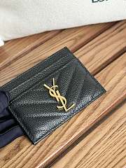 Fortok Saint Laurent Monogram Card Holder Black 423291 10x7.5x0.5cm - 6