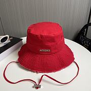 Fortok Jacquemus Bucket Hat in Denim/Red/Pink/White/Black/Brown - 4