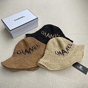 Fortok Chanel Chunky Knitted Straw Hat in Black / Beige / Brown - 1