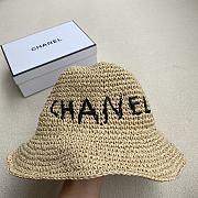 Fortok Chanel Chunky Knitted Straw Hat in Black / Beige / Brown - 5