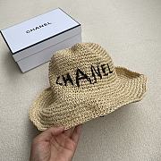 Fortok Chanel Chunky Knitted Straw Hat in Black / Beige / Brown - 4