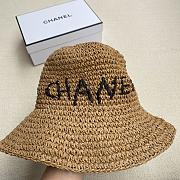 Fortok Chanel Chunky Knitted Straw Hat in Black / Beige / Brown - 3