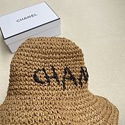 Fortok Chanel Chunky Knitted Straw Hat in Black / Beige / Brown - 2