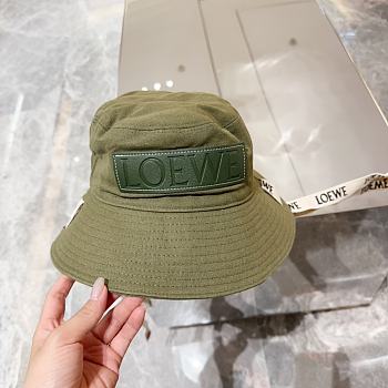 Fortok Loewe Bucket Hat with Straps Beige / Green Khakhi